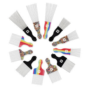 Peine para Cabello Afro con Punta de Acero, Estilo Africano, Herramientas de <span class=keywords><strong>Peluquería</strong></span>, Peine de Cola de Rata de Carbono - Product Image 6