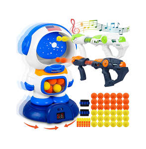 Space Robot Shooting Toys giochi di tiro al bersaglio per bambini con 2 pistole giocattolo ad aria LCD Score Record Sound Electronic Target Gifts Toys - Product Image 1