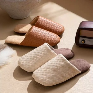 Pantuflas <span class=keywords><strong>de</strong></span> Interior para Hombre y Mujer, <span class=keywords><strong>de</strong></span> Piel Sintética, Silenciosas, Antideslizantes, para el Hogar - Product Image 4