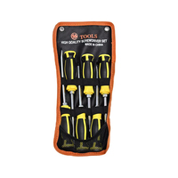 Set Obeng Magnetik Industri Profesional Lapisan Krom Mata Obeng Torx Gagang Plastik untuk Bengkel Perbaikan Otomotif