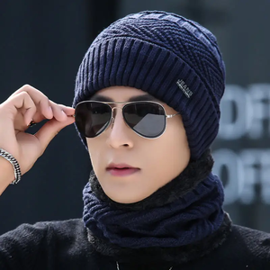 Conjunto de <span class=keywords><strong>Gorro</strong></span> y <span class=keywords><strong>Bufanda</strong></span> de Lana Gruesa y Suave para Esquí, Gorros de Invierno Cálidos para <span class=keywords><strong>Hombre</strong></span> con Calentador de Cuello, <span class=keywords><strong>Gorro</strong></span> de Punto para <span class=keywords><strong>Hombre</strong></span> y Mujer - Product Image 2