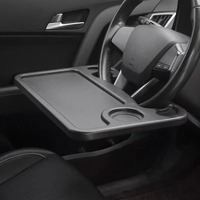 Support de bureau portable pour ordinateur portable de voiture, support de volant pour manger et travailler, plateau de service pour nourriture et café
