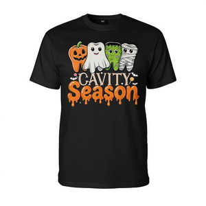 T-shirt à manches longues pour hygiéniste dentaire, thème Halloween : saison des caries - Product Image 2