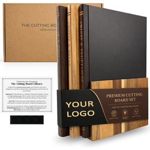 Ensemble de planches à découper en bois en forme de <span class=keywords><strong>livre</strong></span>, planche à découper décorative de qualité supérieure personnalisée, bibliothèque avec support pour la cuisine, la maison, les fêtes - Product Image 1