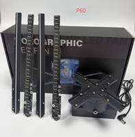 Ventilateur holographique 3D E-P60 60CM, projecteur holographique LED haute résolution pour la publicité et l'affichage éducatif en intérieur/extérieur, OEM
