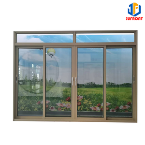 Kustom Modern sederhana menyelesaikan aluminium Aloi kaca geser pintu eksterior keamanan pintu masuk untuk Villa Komersial Mall suara - Product Image 3