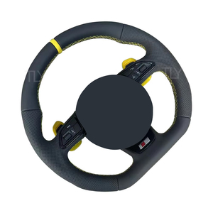 <span class=keywords><strong>Volant</strong></span> en cuir perforé à fond plat de style RS <span class=keywords><strong>SLine</strong></span> personnalisé pour Audi A3 A4 B7 A6 C7 R8 RS3 A7 RS5 RS6 A8 Q5 Q8 - Product Image 4