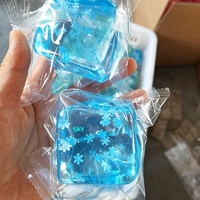 Jouet anti-stress vert en caoutchouc à rebond lent, en forme de cube de glace ou d'océan, en maltose, pour la vente en gros transfrontalière