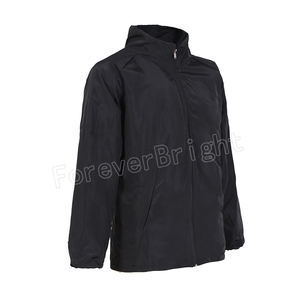 Premium Soft Polyester Waterproof <strong>Black</strong> <strong>Rain</strong> Coat <strong>Rain</strong> <strong>Jacket</strong> With Custom logo - Product Image 2