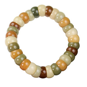 Bodhi Root <b>Bracelet</b> Pig Intestine <b>Charm</b> Natural Stone <b>Beads</b> Unisex Everyday Wear Jewelry Hand Polished Multi Color Couple Gift - Product Image 5