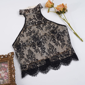 Top de Tirantes Gótico con Cuello Alto y Encaje, Ajustado, Transpirable, Ecológico, con Logo Frontal y Espalda Descubierta para Mujer - Product Image 6