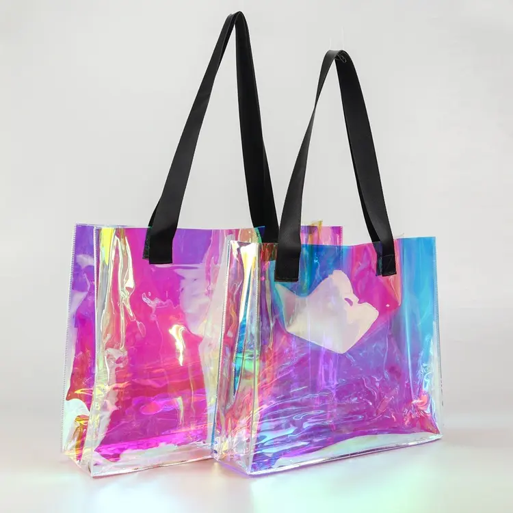 Low MOQ Custom printed PVC bags fashion custom tote bags printed custom made shopping bags