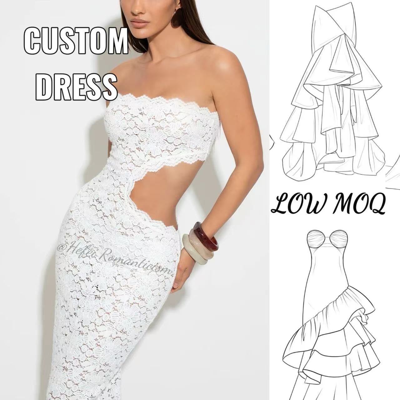 Luxury Fashion Manufacturers Designer Clothing Custom Boutiques Clothes Women Rope Custom Dress Casual Women Dress