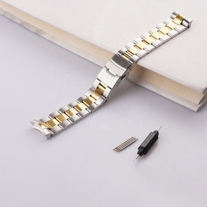 <span class=keywords><strong>Bracelet</strong></span> de montre en acier inoxydable 316L massif, maillons incurvés, couleur or moyen, 22 mm de haut, pour Seik <span class=keywords><strong>SKX</strong></span> 007/009, style luxueux - Product Image 5