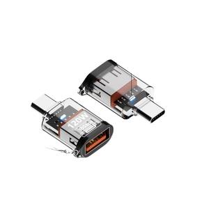 Convertidor de Tipo <span class=keywords><strong>C</strong></span> a <span class=keywords><strong>USB</strong></span> A para Carga Rápida Tipo <span class=keywords><strong>C</strong></span> de 120 W y 10 Gbps, Adaptador Transparente <span class=keywords><strong>USB</strong></span> <span class=keywords><strong>3.2</strong></span> de A a <span class=keywords><strong>C</strong></span> para Transferencia de Datos de Teléfonos Móviles - Product Image 1