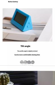 Mini reloj analógico Digital, linda mesa auxiliar para estudiantes, pequeño triángulo, reloj electrónico, regalo promocional para uso en la cabecera - Product Image 6