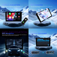 Autoradio Android Podofo 7''/9''/10'' Double Din 4+128G/4+64G Écran Incell 1080P CarPlay/Android Auto sans fil GPS WiFi OEM ODM