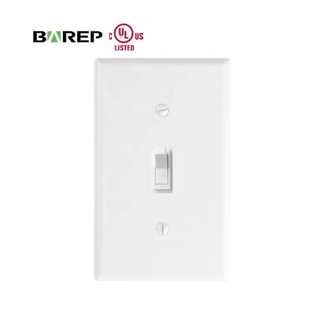Barep Factory UL American Electrical Single Pole Three Way Home Wall Toggle Dimmer Light Switch for Led Lights No Plate
