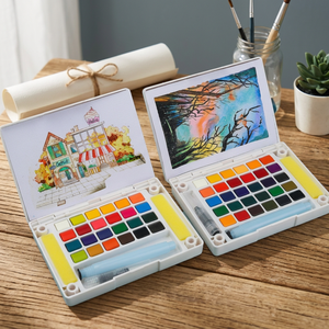 Paul Cézanne PB058 – Coffret de 24 couleurs de gouache solide sur papier avec pinceau aquarelle pour enfants et adultes – Fabriqué au Jiangxi - Product Image 3
