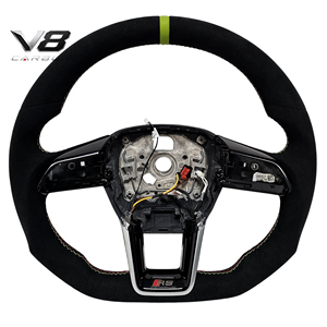 Volante de Fibra de Carbono Real Personalizado Estilo Deportivo de Carreras, Accesorios para Automóviles V8carbon para <span class=keywords><strong>A6</strong></span> C8 Avant <span class=keywords><strong>Allroad</strong></span>, Piezas de Auto Modificadas - Product Image 2