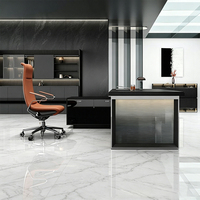 KMJ Luxury Bureau de direction de luxe en forme de L, robuste, mobilier de bureau
