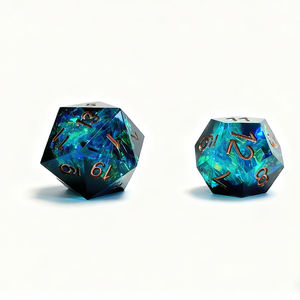 Produttore di dadi pg poliedrici personalizzati con bordo affilato per dadi con spazio misterioso set di dadi in resina DND 7 pezzi - Product Image 6