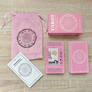 بيع بالجملة تصميم مخصص طباعة بطاقات <span class=keywords><strong>Tarot</strong></span> Oracle حبل حرير حقيبة مخملية راقة حقيبة برباط مع شعار مطبوع - Product Image 1