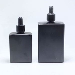 Manufacture Supplier Eco-friendly High Quality Matte Black Frosted 15ml 30ml 50ml 100ml Glass <b>Serum</b> Dropper <b>Eye</b> Essential Bottle - Product Image 2