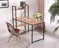 Bureau de secrétaire portatif à 4 niveaux, mobilier de bureau, économique, d'ordinateur, avec étagères de rangement, station de travail