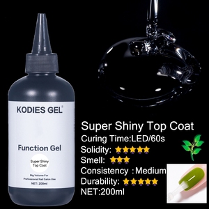KODIES GEL 200ML Recharge Gel UV Vernis à Ongles <span class=keywords><strong>Semi</strong></span>-Permanent <span class=keywords><strong>Base</strong></span> & <span class=keywords><strong>Top</strong></span> <span class=keywords><strong>Coat</strong></span> Non Toxique Écologique Fourniture en Gros pour Nail Art - Product Image 1