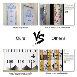 מחוון נורדי ילדים ילדי קלטת מדידת צמיחת תרשים קיר תליית גובה שליט - Product Image 3