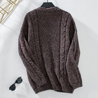 Fournisseur en gros de pulls en tricot pour femmes, col rond, manches longues, torsadé, tendance, moderne