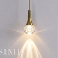 Luminaire suspendu en cristal K9 nordique, lampe moderne de luxe pour chambre à coucher, salon, bar, escalier, couloir
