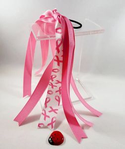 Accessoires pour cheveux pour filles : Élastiques à cheveux avec ruban rose anticancer, pour l'autisme, le cancer du sein, l'épilepsie, et bandeaux à ruban pour queue de cheval - Product Image 5