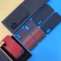Étui de téléphone Laudtec en fibre de carbone véritable pour iPhone Air 17 Pro Max, coque fine magnétique robuste, logo personnalisé Sjk1098, vente en gros OEM