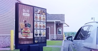 Écran LCD ultra-fin de 43, 49, 55 pouces, étanche IP66, pour menu drive-thru, haute luminosité, panneau publicitaire extérieur pour entreprises