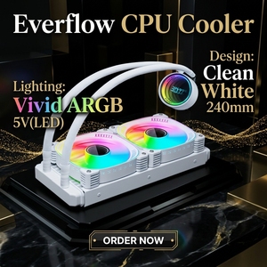 Ventilador <span class=keywords><strong>de</strong></span> CPU Everflow <span class=keywords><strong>para</strong></span> PC, <span class=keywords><strong>Enfriador</strong></span> <span class=keywords><strong>de</strong></span> <span class=keywords><strong>Agua</strong></span> <span class=keywords><strong>de</strong></span> 360 mm, Ventilador ARGB, Radiador <span class=keywords><strong>de</strong></span> Refrigeración <span class=keywords><strong>para</strong></span> Caja <span class=keywords><strong>de</strong></span> Ordenador, Ventiladores RGB con <span class=keywords><strong>Base</strong></span> <span class=keywords><strong>de</strong></span> Cobre, Vida Útil <span class=keywords><strong>de</strong></span> 100.000 Horas - Product Image 1
