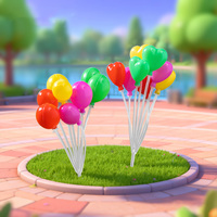 Mini-ballons décoratifs colorés en plastique pour jardins féériques, terrariums, décorations de gâteaux et accessoires de maison de poupée