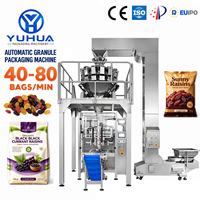 Machine d'emballage automatique YH pour sachets de raisins secs, noix, figues séchées, abricots, pruneaux, fruits secs (1-10 kg)