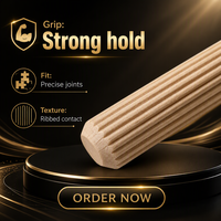 Chevilles en bois cannelées, connecteurs en bois naturel pour l'assemblage de meubles et accessoires de menuiserie