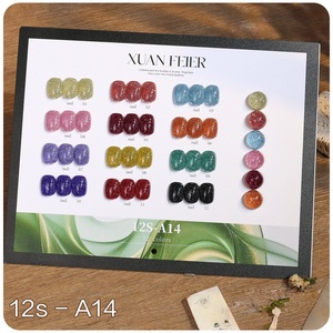 Ensemble de vernis à ongles gel effet œil de chat 12 couleurs, automne-<span class=keywords><strong>hiver</strong></span>, blanchissant, petit format - Product Image 5
