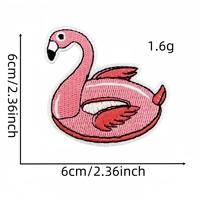 Patch brodé thermocollant hawaïen pour décoration de vêtements, motif dessin animé plage estivale