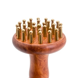 Pettine Massaggiante Gua Sha in Rame per Corpo e Cuoio Capelluto, Spazzola Massaggiante per Punti Meridiani, Spazzola per Massaggio Corpo GuaSha - Product Image 4