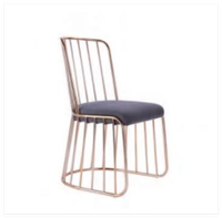 Chaise de salle à manger moderne en velours doux avec cadre en acier inoxydable forgé pour hôtel et restaurant