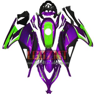 Injection Pour <span class=keywords><strong>KAWASAKI</strong></span> NINJA ZX-3R EX300 ZX 300 ZX3R 13 14 15 16 17 27LQ.78 <span class=keywords><strong>ZX300R</strong></span> 2013 2014 2015 2016 2017 Carénage Violet noir - Product Image 1