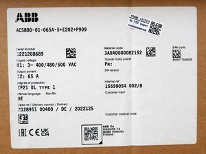 Convertisseur de fréquence ACS88001065A5E202P909 37kW 65A 400VAC PLC - Product Image 6