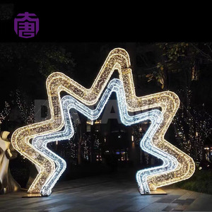 Christmas Star Arch <b>Lights</b> Walk Through LED Entrance for Commercial Street Park and Winter Festival - Product Image 4