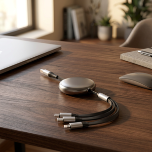 สายชาร์จแม่เหล็กแบบพับเก็บได้ USB Type-C ความยาว 1 เมตร สายถักทองแดงแท้ หุ้มด้วย TPE สำหรับ iPhone - Product Image 3