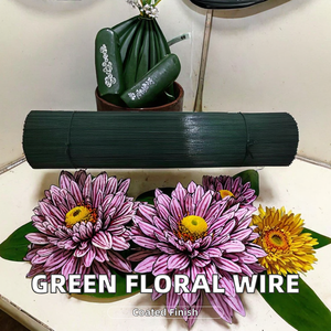 Filo Metallico Floreale Verde Zincato Calibro 18 20 22 24 26 30 per Fioristi, Tagliato su Misura - Offerta Speciale - Product Image 2