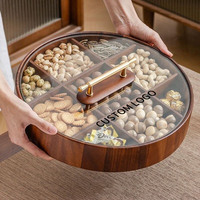 Voedsel Opbergdoos Desktop Candy Organizer Box Houten Droog Fruit Organizer Snack Gedroogd Fruit Doos Lade Met Deksel Voor Feesten Bruiloften